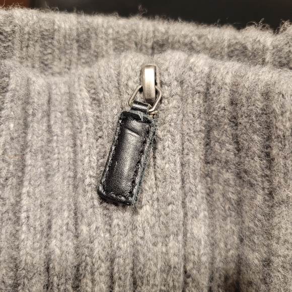 Newton Trading Company Men's grey quarter zip 100% Lambswool sweater size L - Picture 5 of 8